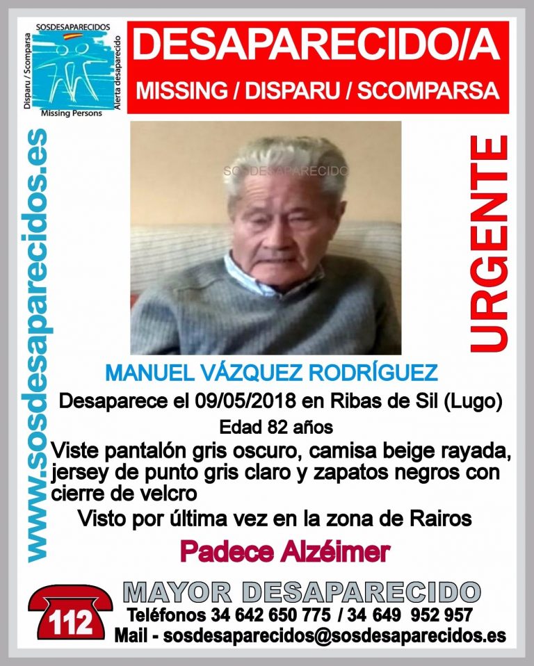 Buscan a un home de 82 anos desaparecido desde o mércores en Ribas de Sil (Lugo)