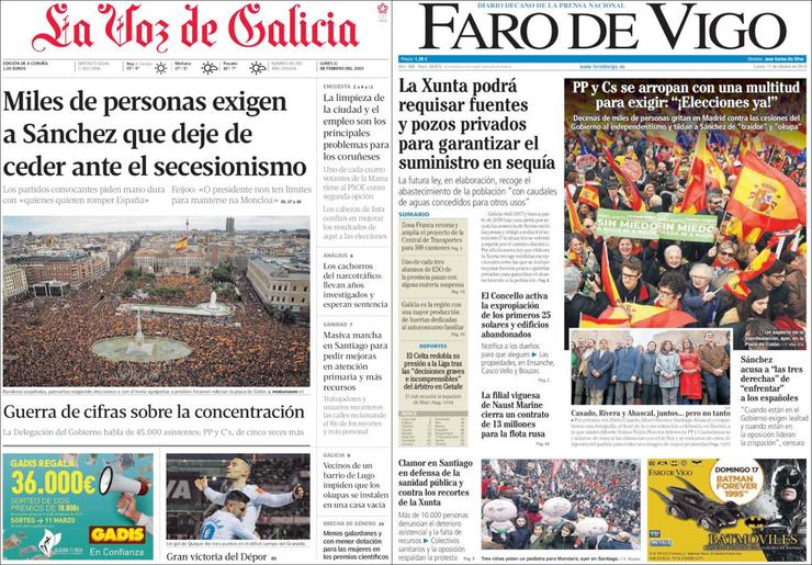 A preocupación pola sanidade en Galicia, un tema menor para os ‘vellos xornais’