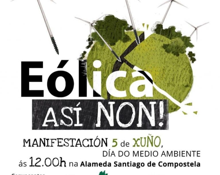 Interior Galego Vivo na manifestación contra as eólicas