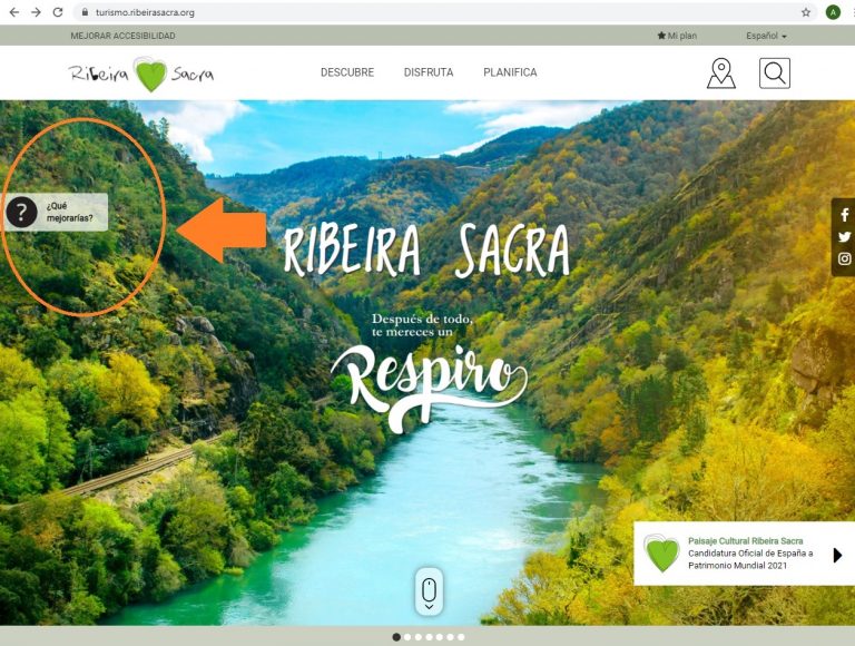 A Ribeira Sacra conta cunha aplicación de incidencias para mellorar a experiencia do turista