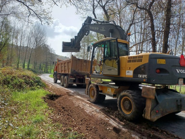 En marcha as obras de mellora da vía provincial entre Sarria e O Páramo