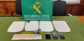 Diñeiro e utensilios intervidos a dous clans familiares de Chantada e Monforte (Lugo) dedicados ao tráfico de drogas. GARDA CIVIL | Fonte: Europa Press
