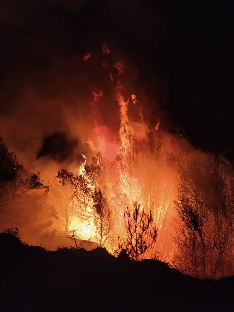 Extinguido un dos dous incendios controlados en Quiroga que xa arrasaron 26,3 hectáreas