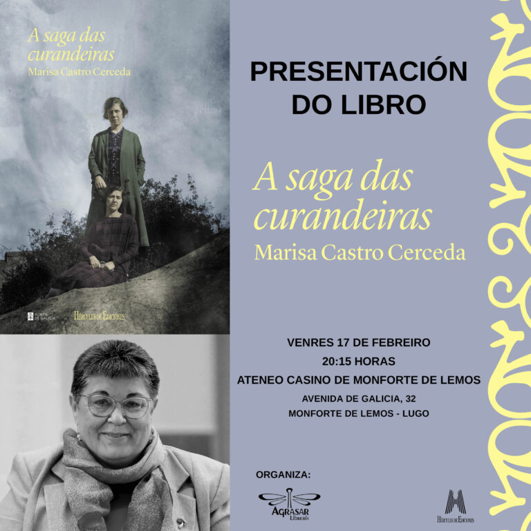 Marisa Castro Cerceda presenta este venres “A saga das curandeiras” no Ateneo Casino de Monforte