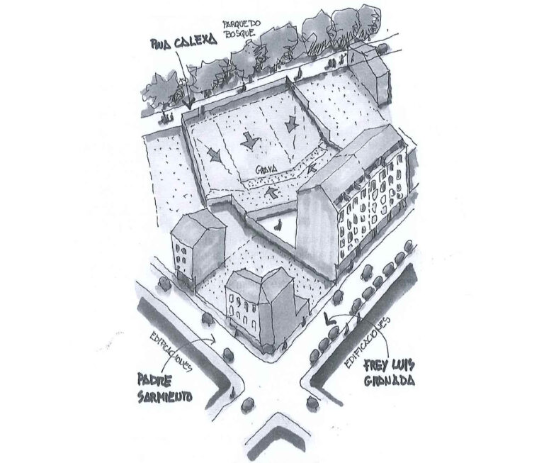 O concello de Sarria concede licenza para a demolición dun bloque de vivendas na rúa Calexa