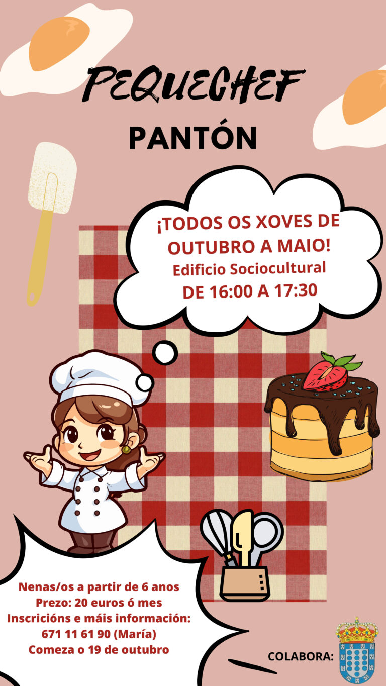 A piques de comezar Pantón en forma e Pequechef