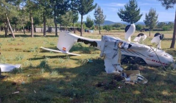 Unha avioneta accidéntase en Monforte