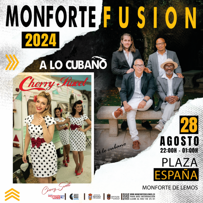 Terceira edición do ciclo ”Monforte Fusión” este 28 de agosto na Praza de España