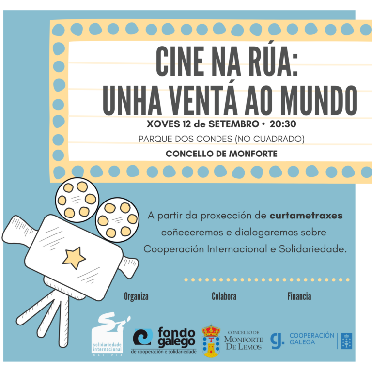 “Cine e Cooperación, unha ventá ao mundo”, este 12 de setembro na Casa da Cultura