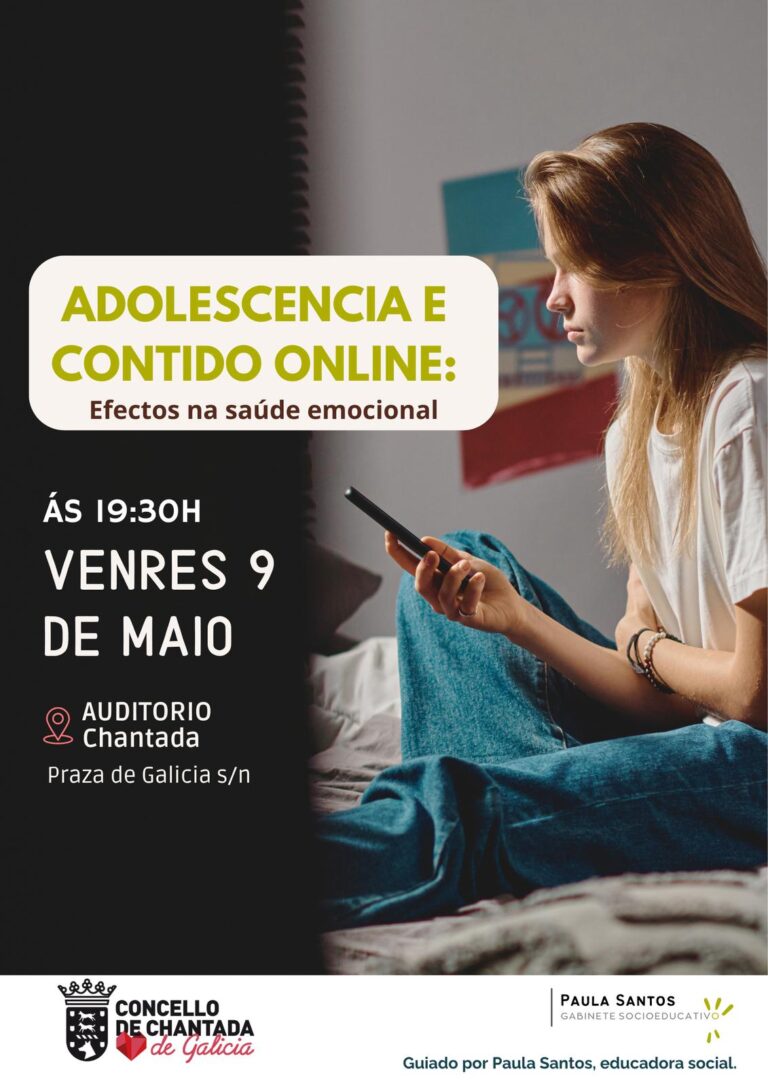 Obradoiro de adolescencia e contido online, este 9 de maio en Chantada