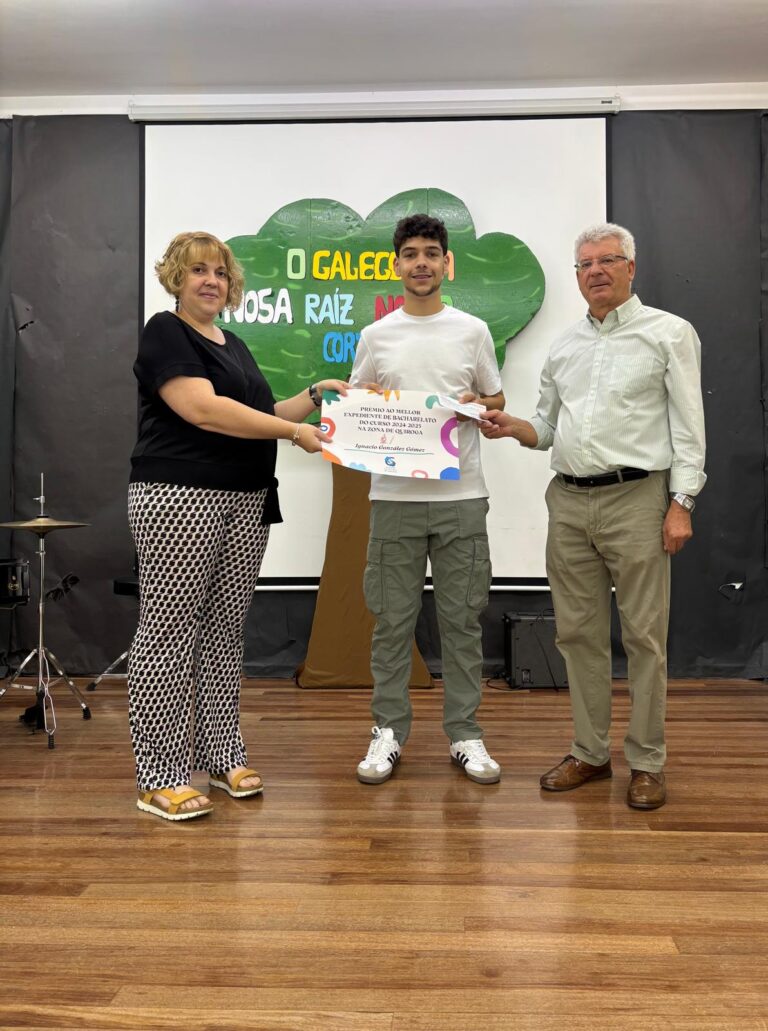 Ignacio González, premiado polo Clúster da Pizarra como mellor expediente de bacharelato de Quiroga