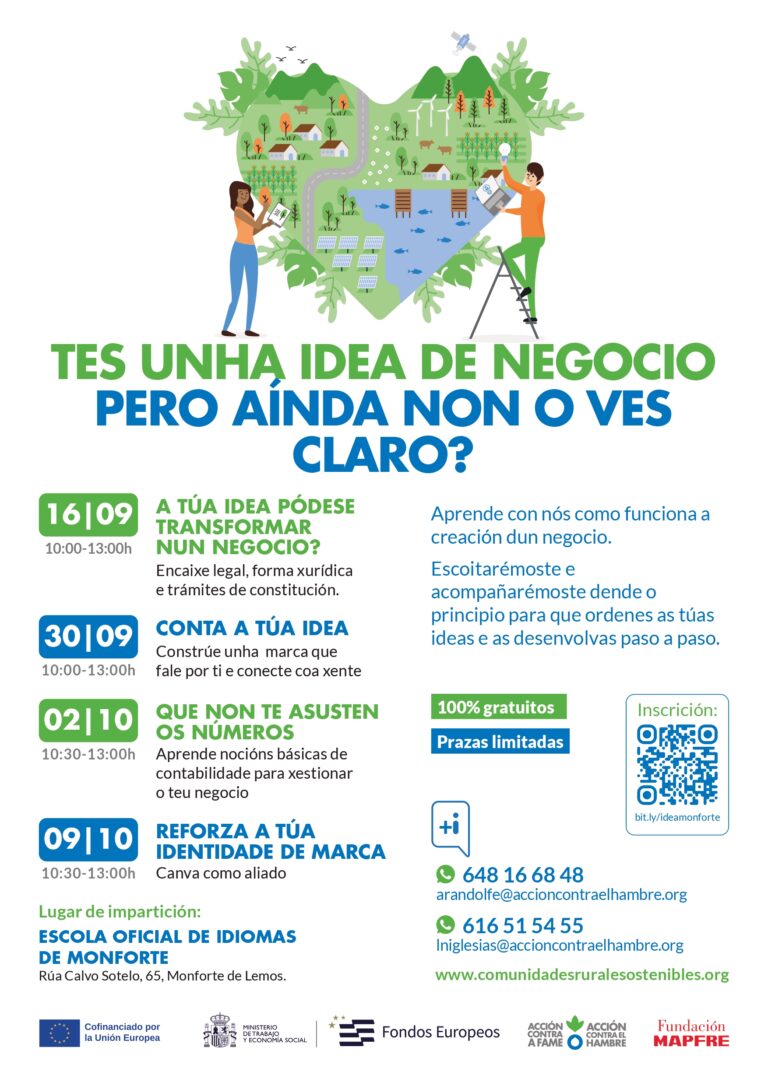 Ciclo de talleres gratuítos de emprendemento en Monforte