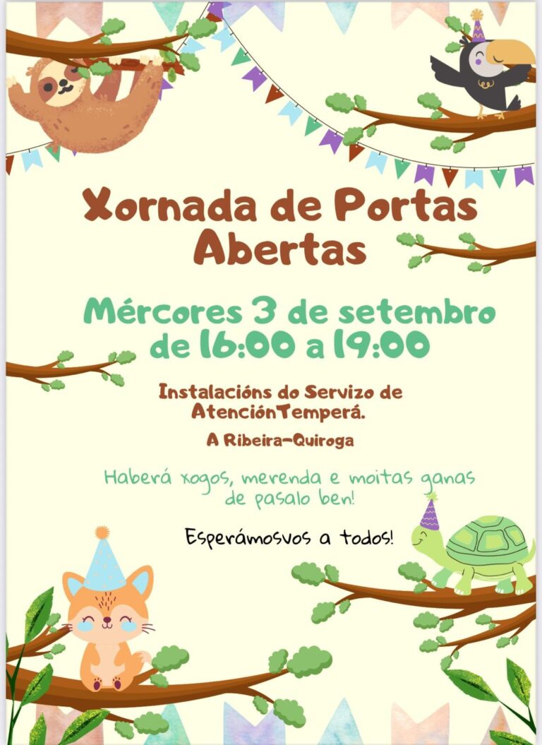 3 de setembro de Portas Abertas no SAT de Quiroga