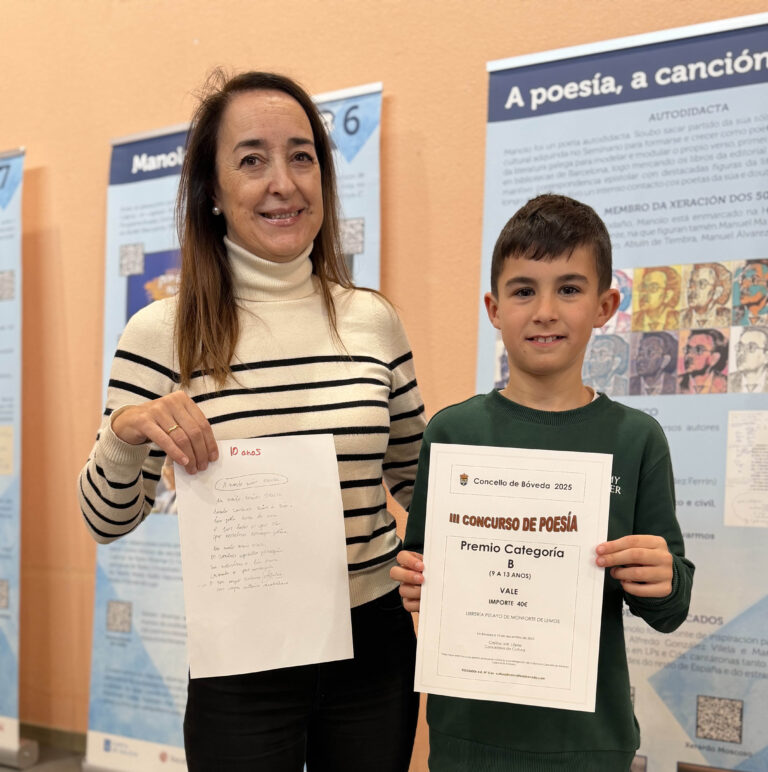 O Concello de Bóveda entrega os Premios do III Concurso de Poesía