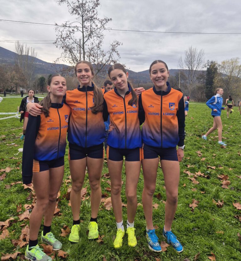 O equipo sub-16 feminino da Gándara, prata e bronce no Campionato Galego de Cros