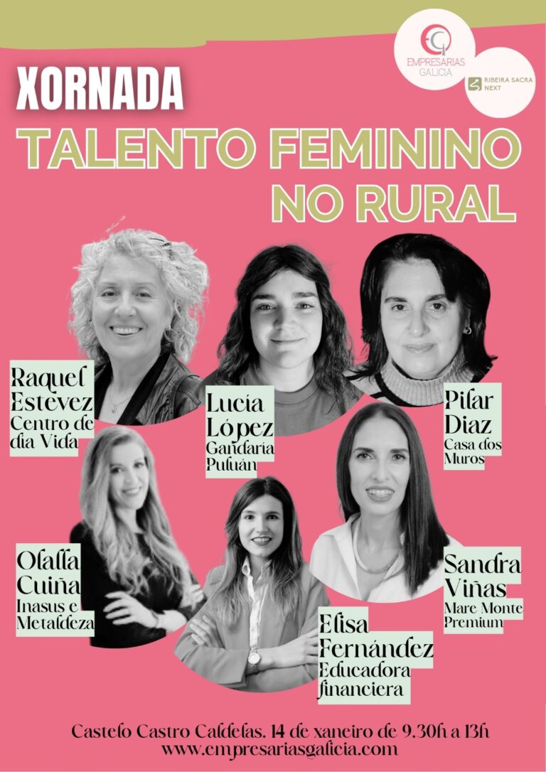 Xornada de Talento Feminino no Rural, o 14 de xaneiro en Castro Caldelas