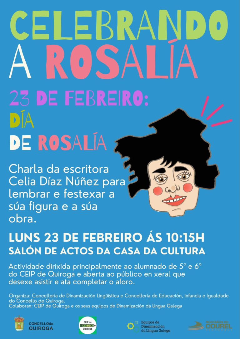 No Día de Rosalía, Celia Díaz dá unha charla ao alumnado do CEIP de Quiroga