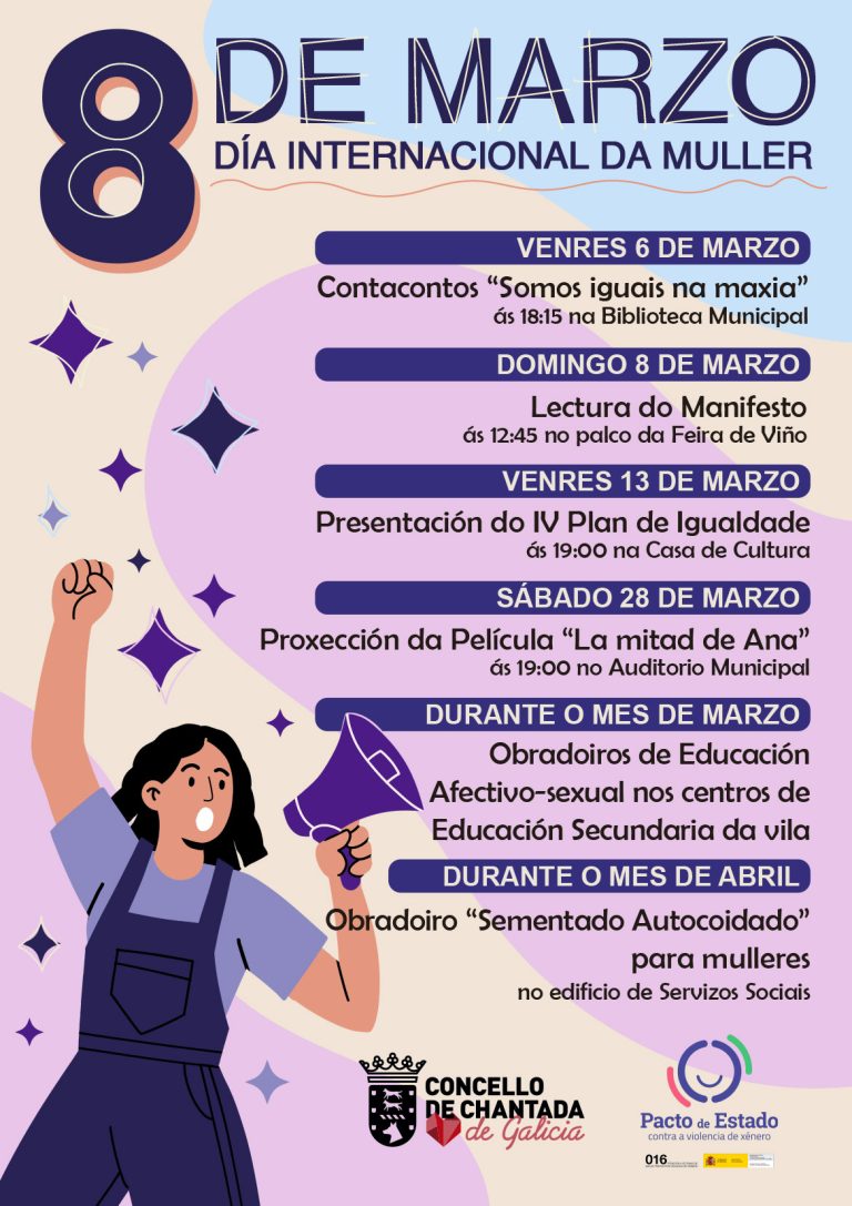 Dous meses de actividades educativas e de concienciación en Chantada para celebrar o 8M