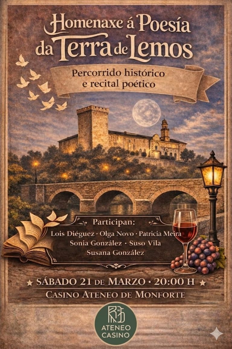 Homenaxe á poesía da Terra de Lemos, este 21 de marzo no Ateneo Casino