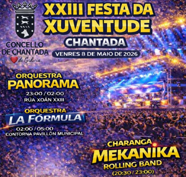 Chantada celebra o 8 de maio a III Festa da Xuventude