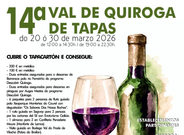 O Val de Quiroga de Tapas do 20 ao 30 de marzo