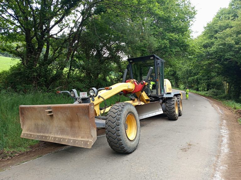 Comezan as obras de mellora na estrada LU-P-4905 entre Portomarín e Taboada