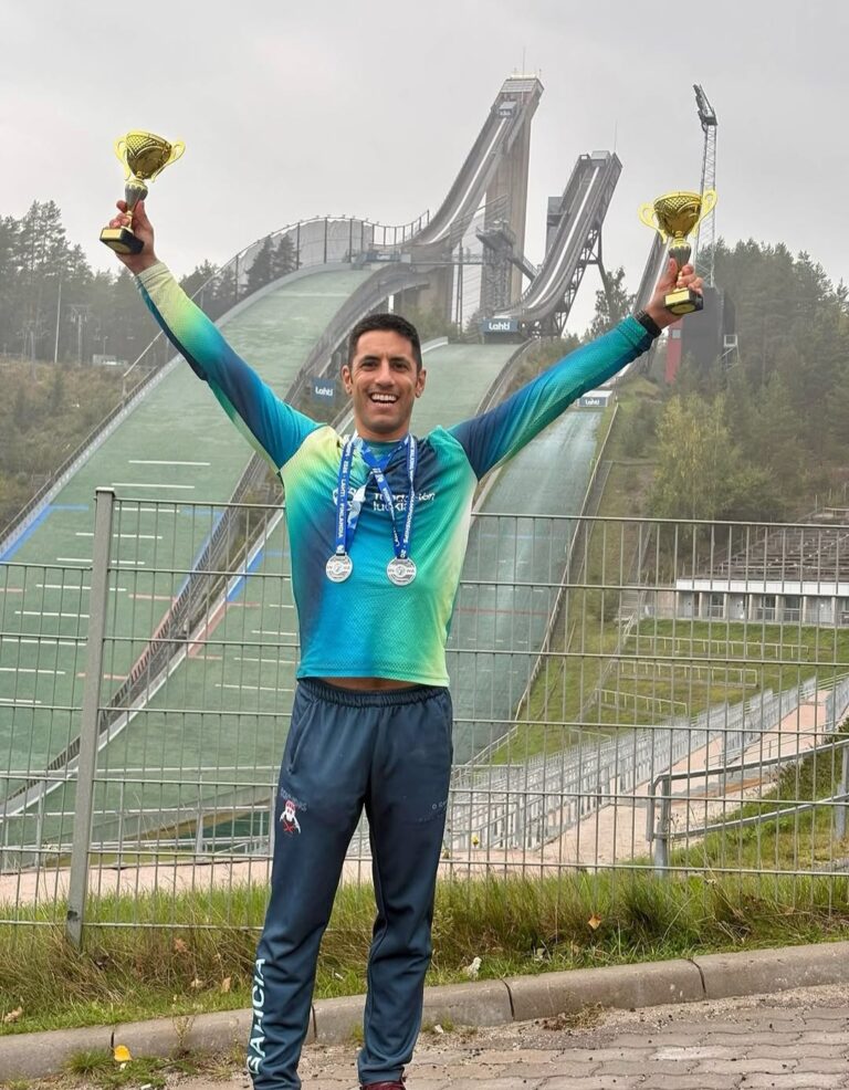Alberto Fidalgo, medalla de bronce no Campionato do Mundo de marcha nórdica