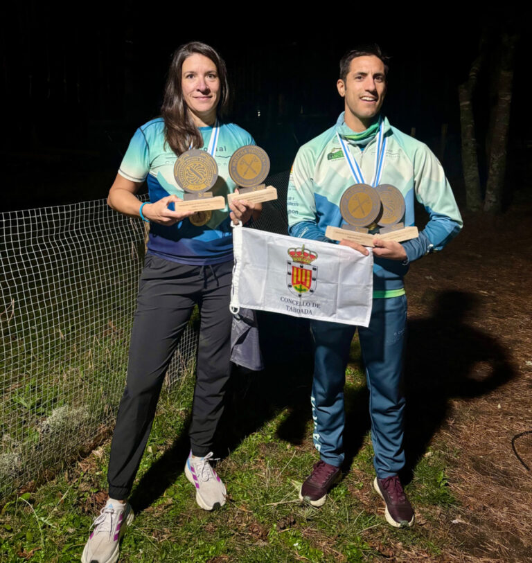 Marta Marqués e Alberto Fidalgo, campións galegos de Marcha Nórdica
