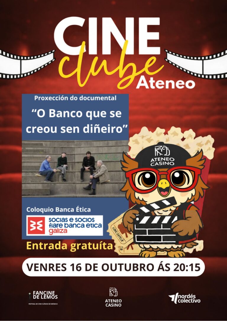 Este venres, 16 de outubro, comeza unha nova tempada do “cineclube Ateneo” de Monforte