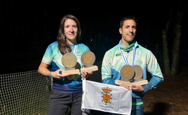 Marta Marqués e Alberto Fidalgo, campións galegos de Marcha Nórdica